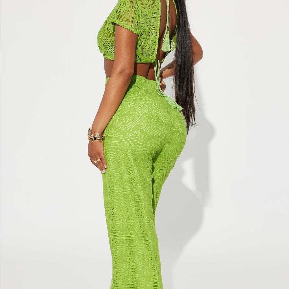 Green Lace Women Matching Set